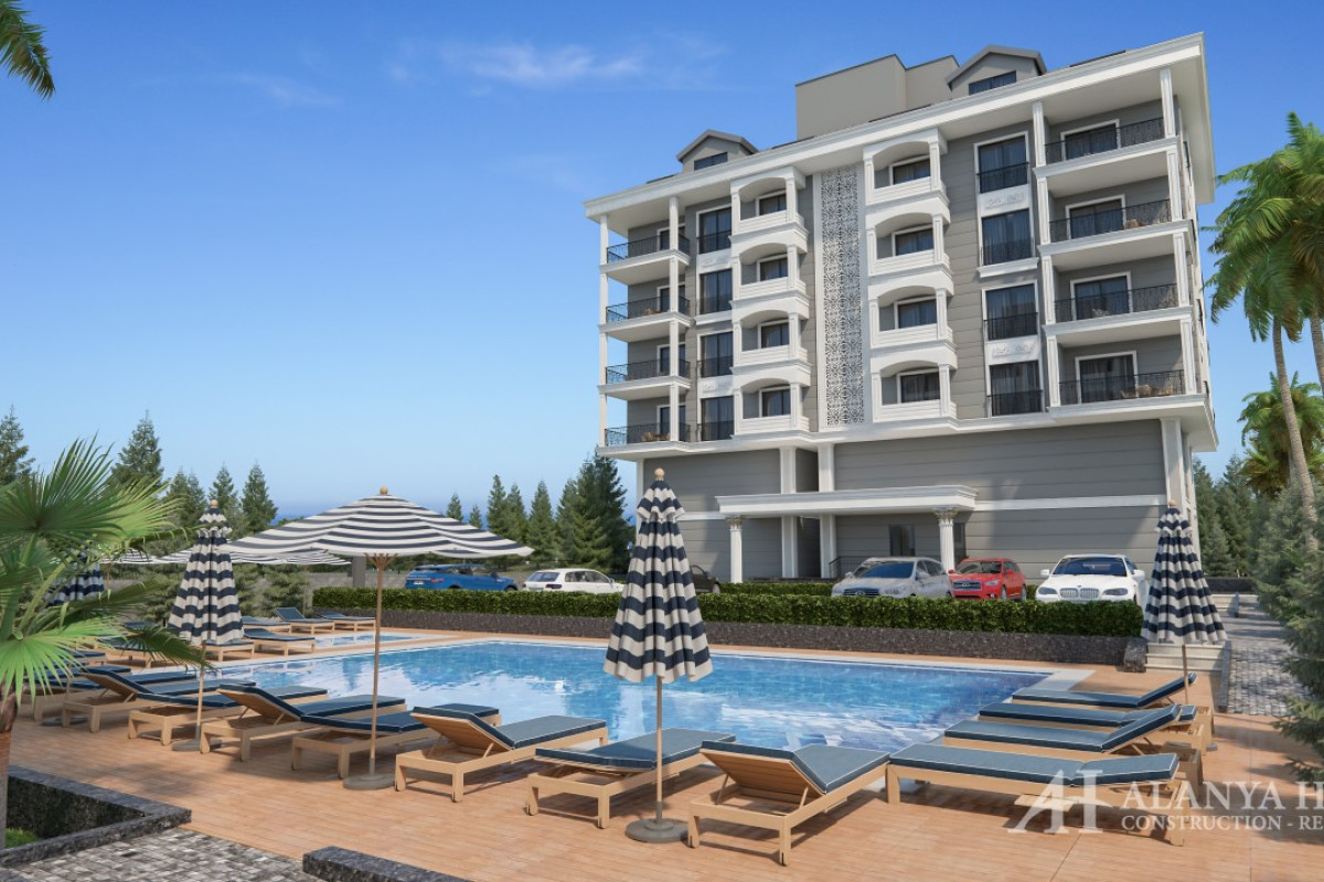 Vista Orange Kargicak Alanya Antalya Turkey purchase sale property of a furnished one-bedroom apartm