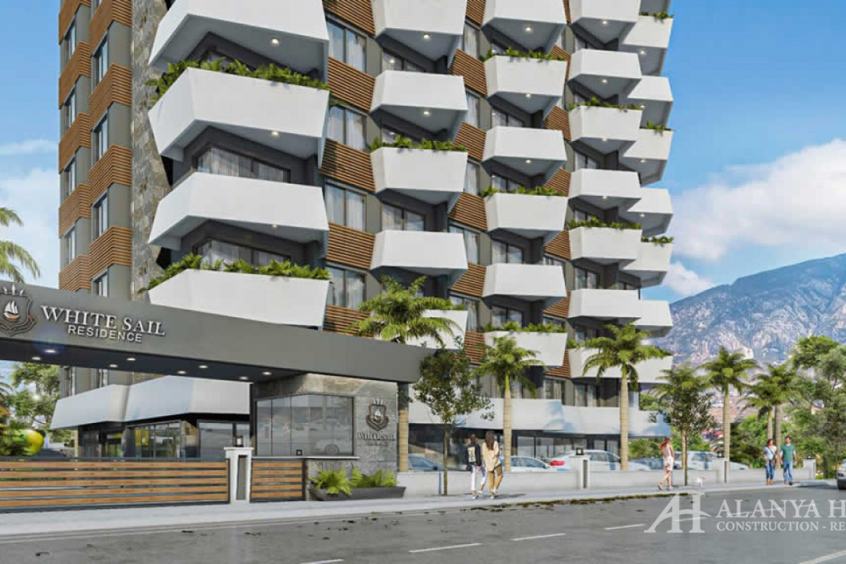 White Sail Mahmutlar Alanya Antalya Turkey purchase sale property of a furnished one-bedroom apartme