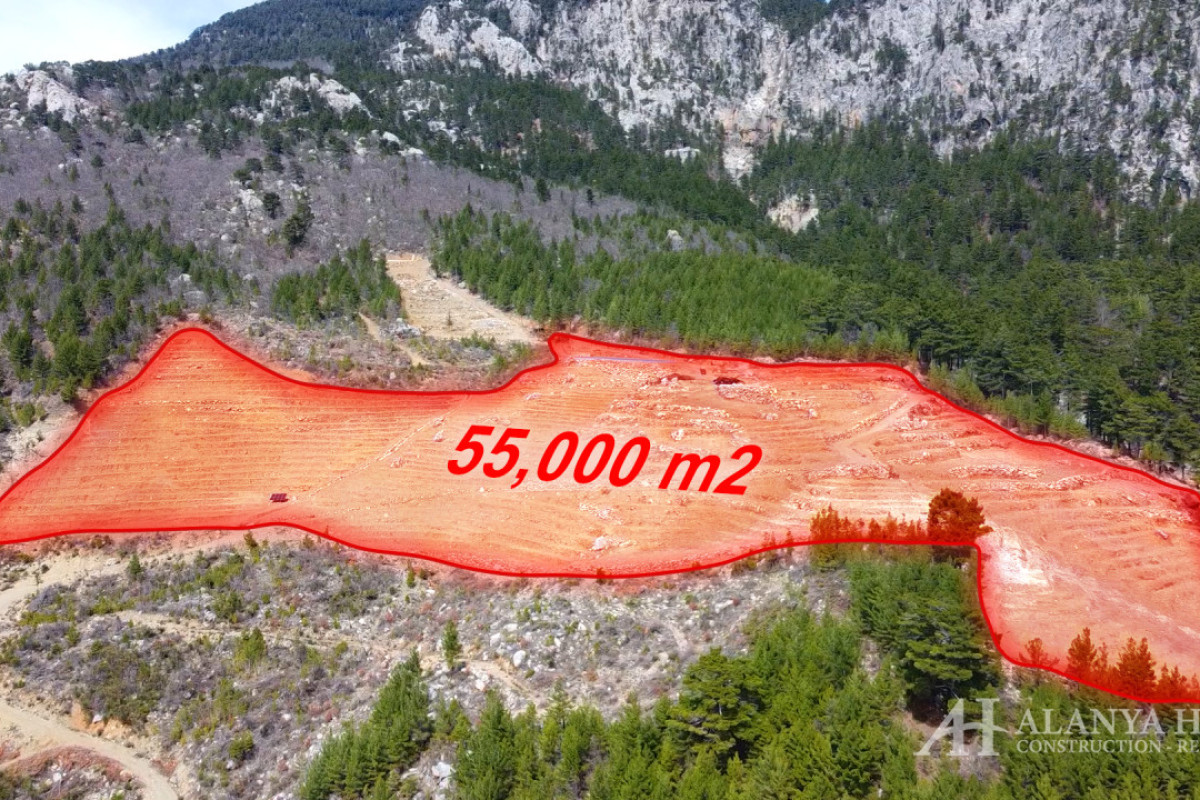 Продается земельный участок в Алании / Газипаша 55000m2 для строительство МЖК