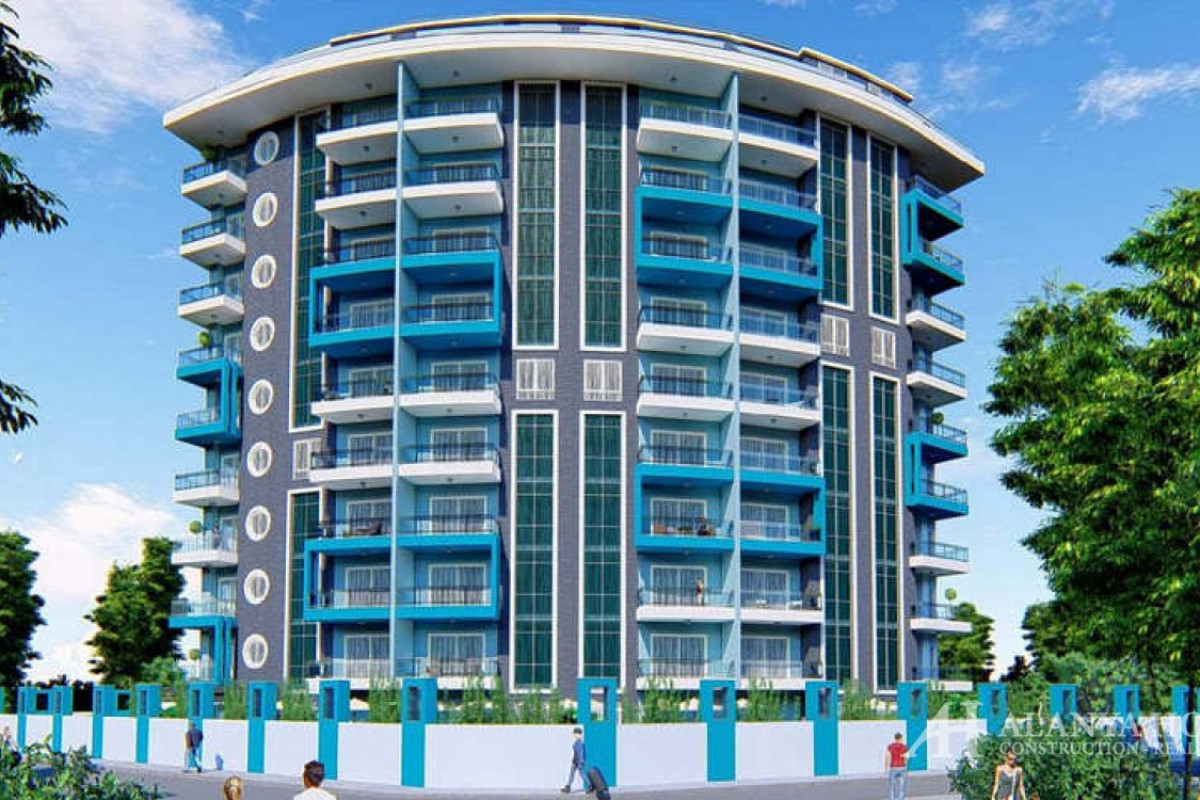 Blue Tower Mahmutlar Alanya Antalya Turkey purchase sale property of a furnished one-bedroom apartme
