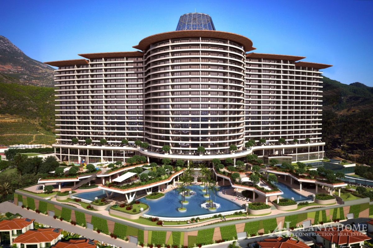 Imperyal Kargicak Alanya Antalya Turkey purchase sale of a furnished one-bedroom apartment in a new 
