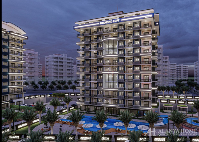 Diamond Loft Avsalar Alanya Анталия Турция Фото покупка меблированного жилого дома в рассрочку в нов