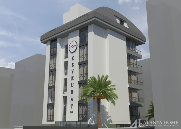 Keykubat Crown Center Alanya Antalya Türkiye satın alma satılık eşyalı tek yatak odalı daire yeni bi