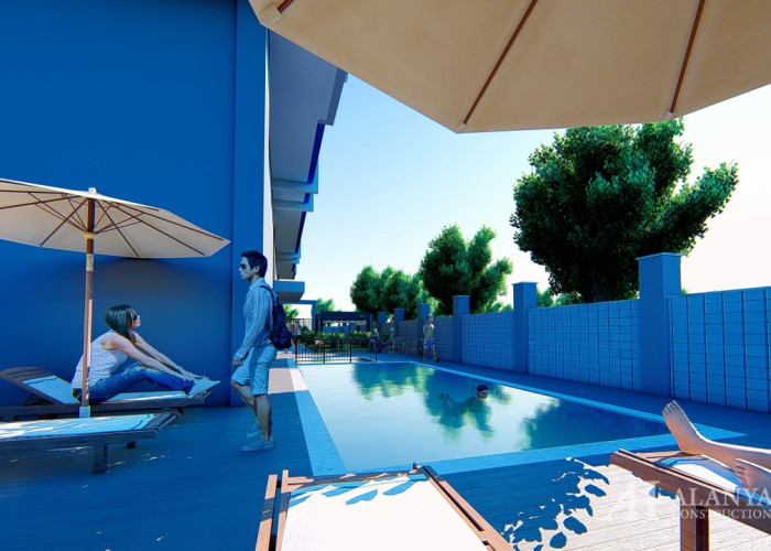 Mahmutlar Alanya Turkey furnished, one two bedroom apartment, construction company, by the sea view,