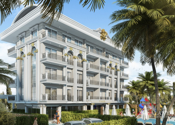 Voyage Garden Oba Alanya Antalya Турция купить недвижимость меблированной двухкомнатной квартиры в н