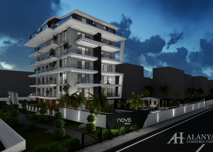 Novis Beach Kestel Alanya Antalya Turkey purchase sale property of a furnished one-bedroom apartment