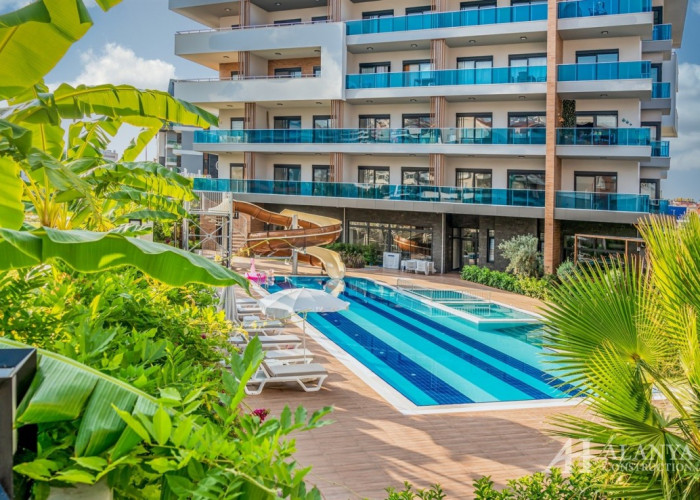 Emerald Reverside Oba Alanya Анталия Турция покупка продажа меблированной двухкомнатной квартиры в н
