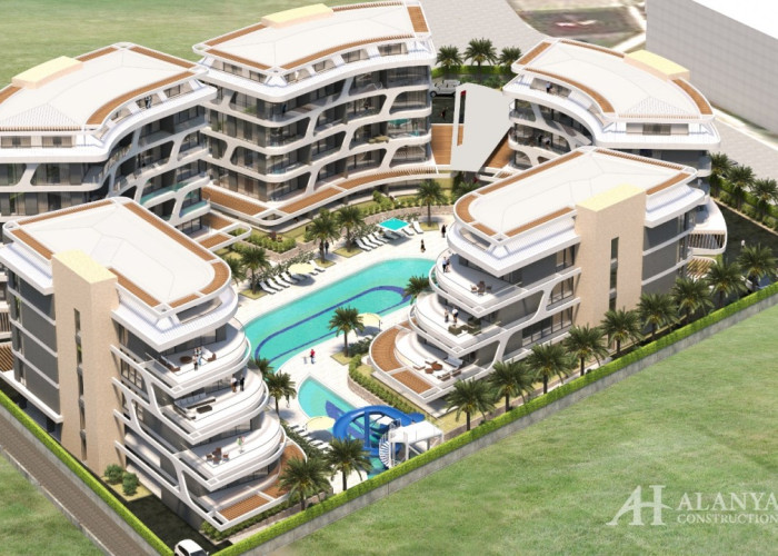 Sol Garden Alanyahus Oba Alanya Antalya Türkiye deniz manzaralı yenilenmiş bir geliştiriciden yeni b