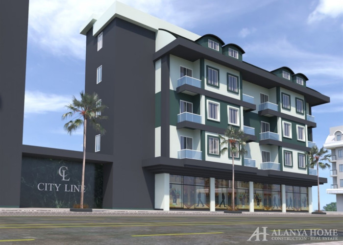 City Street Residence Oba Alanya Antalya Türkiye satın alma satılık eşyalı tek yatak odalı daire yen