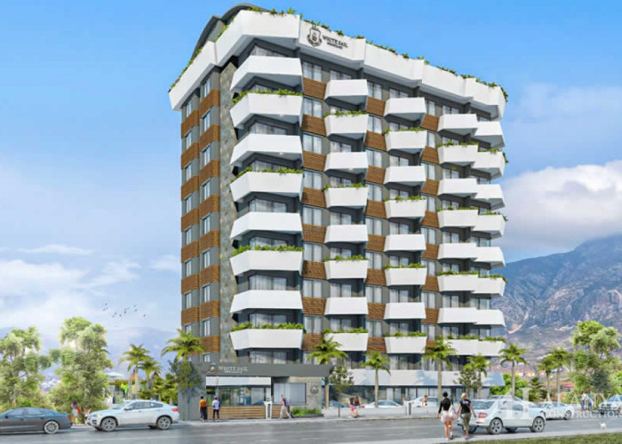 White Sail Mahmutlar Аланья Анталия Турция покупка продажа меблированной двухкомнатной квартиры в но