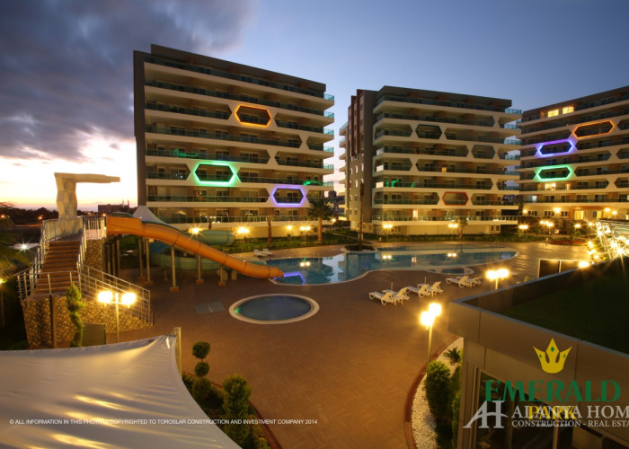 Emerald Park Avsallar Alanya Antalya Türkiye satın alma satılık eşyalı tek yatak odalı daire yeni bi