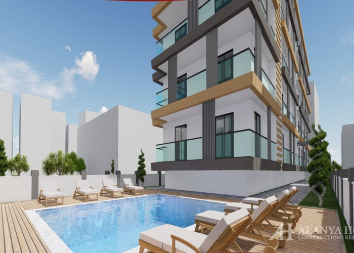 City 10 Center Alanya Antalya Türkiye satın alma satılık eşyalı tek yatak odalı daire yeni bir proje