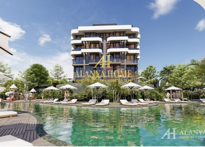 Neva Butik Kargicak Alanya Antalya Turkey purchase sale of a furnished one-bedroom apartment in a ne