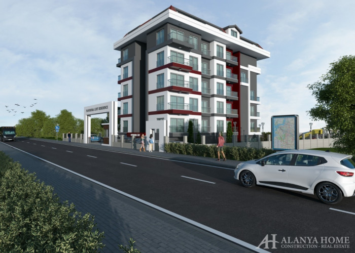 Panorama Loft Kestel Alanya Antalya Türkiye satın alma satılık eşyalı tek yatak odalı daire yeni bir
