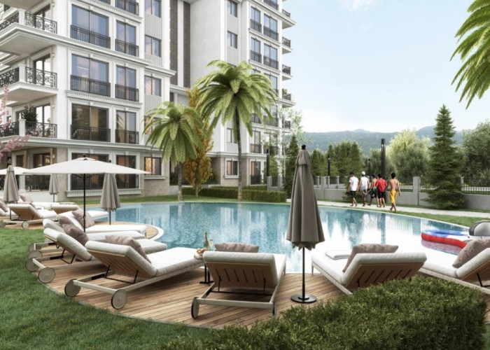 Triumph Residence Center Alanya Antalya Türkiye satın alma satılık eşyalı tek yatak odalı daire yeni