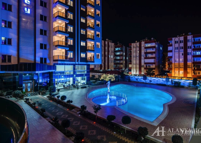 Yenisey 4 Mahmutlar Alanya Antalya Türkiye Satılık emlak, eşyalı, bir ve iki yatak odalı daire, yeni