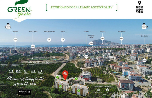 Apartments For Sale In Yapi Green Life Oba Alanya Antalya Turkey