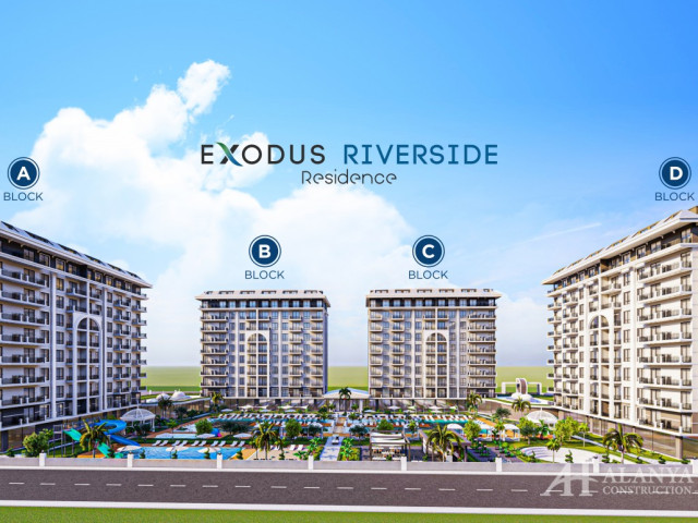 Exodus Riverside Demirtas Alanya Antalya Turkey purchase property of a furnished one or two bedroom 