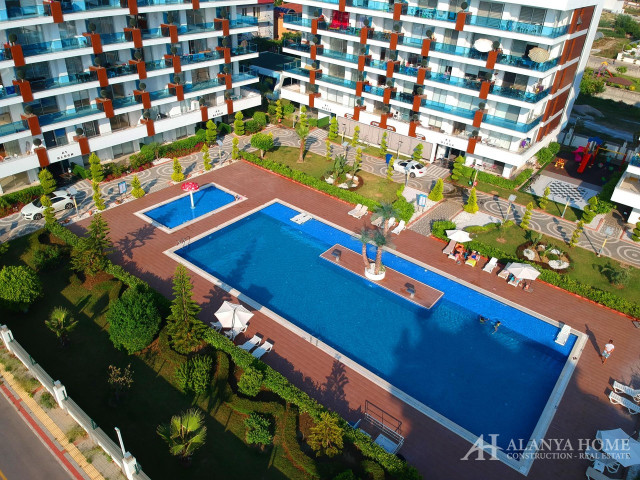 Spacious 2 + 1 apartment in RİSİNG BLUE residential complex in Kestel Alanya