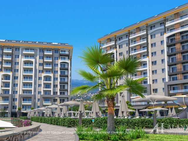 Zümrüt Cennet Avsallar Alanya Antalya Türkiye satın alma satılık eşyalı tek yatak odalı daire yeni b