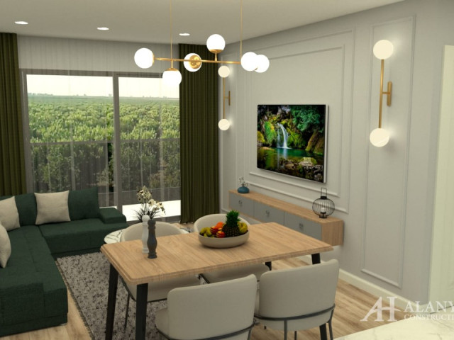 Yapi Green Life Oba Alanya Анталия Турция покупка продажа меблированной двухкомнатной квартиры в нов
