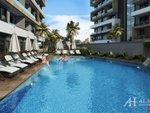 Exodus Garden Residence Avsalar ألانيا أنطاليا تركيا صور شراء بيع شقة مفروشة بالتقسيط في مبنى جديد م
