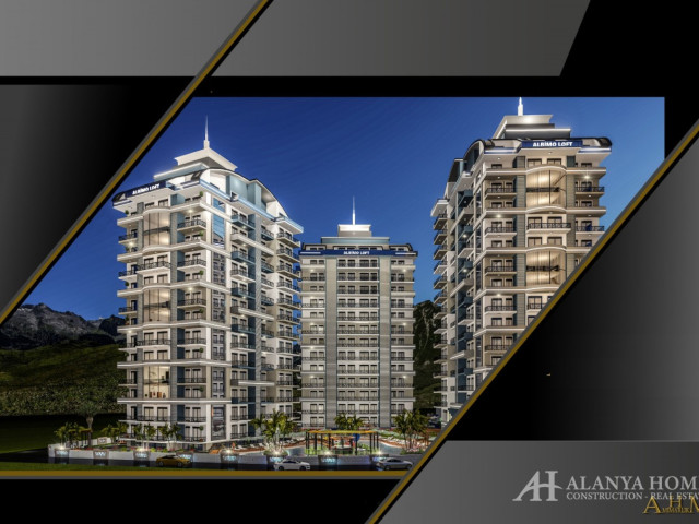 AHM-Albimo Mahmutlar Alanya Antalya Türkiye satın alma satılık mobilyalı tek yatak odalı daire yeni 