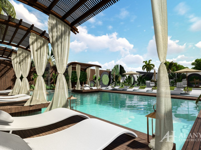 Novis Beach Kestel Alanya Antalya Türkiye satın alma satılık eşyalı tek yatak odalı daire yeni bir p