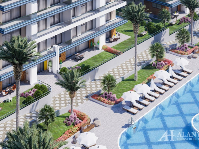 Eco Blue Kargicak Alanya Antalya Türkei Fotokauf Verkauf einer möblierten Wohnung in Raten in einem 