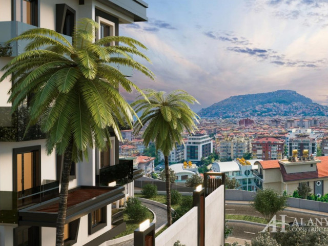 Kingdom Alanya Antalya Turkey purchase sale property of a furnished one-bedroom apartment in a new p